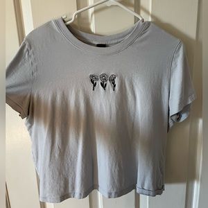 Wild Fable Blue Flower Cropped Tee